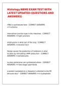 Histology NBME EXAM TEST WITH LATEST UPDATED &lpar;QUESTIONS AND ANSWERS&rpar;