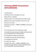 Histology NBME full questions WITH ANSWERS&comma;