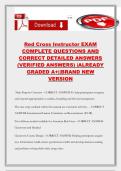 Red Cross Instructor EXAM COMPLETE QUESTIONS AND CORRECT DETAILED ANSWERS &lpar;VERIFIED ANSWERS&rpar; &vert;ALREADY GRADED A&plus;&vert;&vert;BRAND NEW VERSION