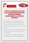 Red Cross Lifeguard Instructor Course EXAM QUESTIONS AND VERIFIED ANSWERS 2025&lpar;GRADED A&plus;&rpar; DETAILED ANSWERS