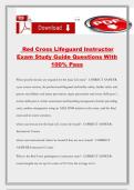 Red Cross Lifeguard Instructor Exam Study Guide Questions With 100&percnt; Pass