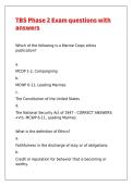 TBS Phase 2 Exam questions with answers
