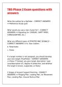 TBS Phase 2 Exam questions with answers