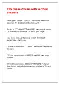 TBS Phase 2 Exam with verified answers