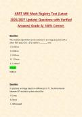 ARRT MRI Mock Registry Test &lpar;Latest 2026&sol;2027 Update&rpar; Questions with Verified Answers&vert; Grade A&vert; 100&percnt; Correct&period;