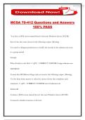 MCSA 70-412 Questions and Answers 100&percnt; PASS