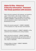 Alpha Chi Rho - Historical Fraternity Information - Postulant Test Study questions with answers&period;