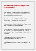 Alpha Chi Rho Postulancy exam with answers