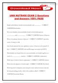 UNH NUTR400 EXAM 2 Questions and Answers 100&percnt; PASS