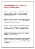 NHA Pharmacy Practice Exam 2&period;0C questions with answers&period;