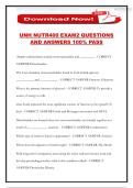 UNH NUTR400 EXAM2 QUESTIONS AND ANSWERS 100&percnt; PASS