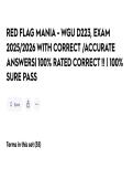 EXAM- RED FLAG MANIA - WGU D223&comma; 2025-2026 WITH CORRECT -ACCURATE ANSWERS