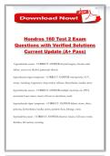 Hondros 160 Test 2 Exam Questions with Verified Solutions Current Update &lpar;A&plus; Pass&rpar;