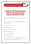 Hondros 160 Exam Questions with Correct Answers New Update &lpar;Verified A&plus; Pass&rpar;