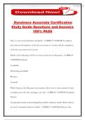 Dynatrace Associate Certification Study Guide Questions and Answers 100&percnt; PASS