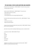 HTH 100 EXAM 1 STUDY GUIDE QUESTIONS AND ANSWERS