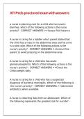 ATI Peds proctored exam with answers