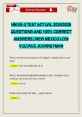 NM ES-3 TEST ACTUAL 2026 QUESTIONS AND 100&percnt; CORRECT ANSWERS &vert; NEW MEXICO LOW VOLTAGE JOURNEYMAN