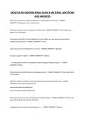 MOLECULAR BIOCHEM FINAL EXAM 3 MATERIAL QUESTIONS AND ANSWERS