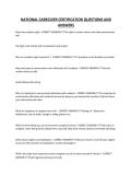 NATIONAL CAREGIVER CERTIFICATION QUESTIONS AND ANSWERS