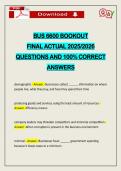 BUS 6600 BOOKOUT FINAL ACTUAL 2026 QUESTIONS AND 100&percnt; CORRECT ANSWERS