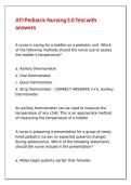 ATI Pediatric Nursing 3&period;0 Test with answers&period;