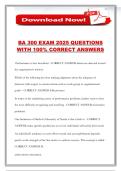 BA 300 EXAM 2025 QUESTIONS WITH 100&percnt; CORRECT ANSWERS