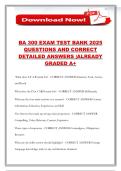 BA 300 EXAM TEST BANK 2025 QUESTIONS AND CORRECT DETAILED ANSWERS &vert;ALREADY GRADED A&plus;