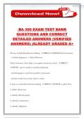 BA 300 EXAM TEST BANK QUESTIONS AND CORRECT DETAILED ANSWERS &lpar;VERIFIED ANSWERS&rpar; &vert;ALREADY GRADED A&plus;
