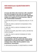 NSG 5442 Exam 2 QUESTIONS WITH ANSWERS