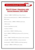 Biol 271 Exam 1 Questions with Correct Answers 100&percnt; PASS