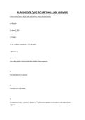 NURSING 203 QUIZ 3 QUESTIONS AND ANSWERS