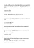 NRSG 3420 FINAL EXAM REVIEW QUESTIONS AND ANSWERS