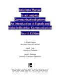 Solutions Manual to accompany CommunicationSystems An Introduction to Signals and Noise inElectrical Communication Fourth Edition