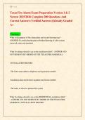 Texas Fire Alarm Exam Preparation Version 1 & 2 Newest 2025&sol;2026 Complete 200 Questions And Correct Answers &lpar;Verified Answers&rpar;&vert;Already Graded A&plus;