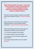NREMT EMR EXAM PREP TEST BANK 1 LATEST 2026  ACTUAL EXAM WITH COMPLETE QUESTIONS AND  CORRECT DETAILED ANSWERS &vert;&vert;VERIFIED  EXAM&excl;&excl;&excl;&lpar;100&percnt; VERIFIED ANSWERS&rpar; &vert;ALREADY  GRADED A&plus;&vert;&vert;NEWEST EXAM&excl;&excl;&excl;&vert;&vert;
