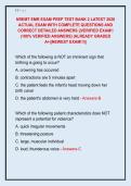 NREMT EMR EXAM PREP TEST BANK 2 LATEST 2026  ACTUAL EXAM WITH COMPLETE QUESTIONS AND  CORRECT DETAILED ANSWERS &vert;&vert;VERIFIED EXAM&excl;&excl;  &lpar;100&percnt; VERIFIED ANSWERS&rpar; &vert;ALREADY GRADED  A&plus;&vert;&vert;NEWEST EXAM&excl;&excl;&excl;&vert;&vert; 
