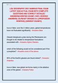 LSU GEOGRAPHY 2051 NAMIKAS FINAL EXAM  LATEST 2026 ACTUAL EXAM WITH COMPLETE  QUESTIONS AND CORRECT DETAILED  ANSWERS&vert;&vert;VERIFIED EXAM&excl;&excl; &lpar;100&percnt; VERIFIED  ANSWERS&rpar; &vert;ALREADY GRADED A&plus;&vert; &vert;&vert;PROFESSOR  VERIFIED&vert;&vert; &vert;&vert;NEWEST EXAM&excl;&excl;&excl;&vert;&vert;