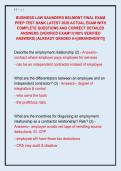 BUSINESS LAW SAUNDERS BELMONT FINAL EXAM  PREP TEST BANK LATEST 2026 ACTUAL EXAM WITH  COMPLETE QUESTIONS AND CORRECT DETAILED  ANSWERS &vert;&vert;VERIFIED EXAM&excl;&excl;&excl;&lpar;100&percnt; VERIFIED  ANSWERS&rpar; &vert;ALREADY GRADED A&plus;&vert;&vert;BRANDNEW&excl;&excl;&excl;&vert;&vert; 