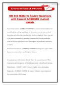 NR 546 Midterm Review Questions with Correct ANSWERS &vert; Latest Update