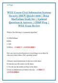 WGU Course C845 Information Systems Security &lpar;SSCP&rpar; Quizlet 2026 &vert; Brian MacFarlane Study Set &vert; Updated Questions & Answers &vert; CISSP Prep WGU Exam Review
