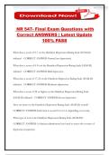 NR 547- Final Exam Questions with Correct ANSWERS &vert; Latest Update 100&percnt; PASS