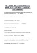 Florida Laws & Rules Chiropractic Exam &ndash; Certified Questions and Answers&comma; Florida Board of Chiropractic Medicine&comma; Academic Year 2025 &ndash; Complete exam preparation material