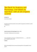 Test Bank for Anatomy and Physiology&comma; 2nd Edition by OpenStax  with all 28 Chapters covered
