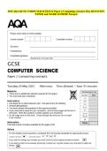2025 AQA QCSE COMPUTER SCIENCE Paper 2 Computing concepts May QUESTION PAPER and MARK SCHEME Merged
