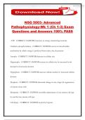 NSG 5003- Advanced Pathophysiology-Wk 1 &lpar;Ch 1-3&rpar; Exam Questions and Answers 100&percnt; PASS