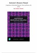Comprehensive Multicultural Education&colon; Theory and Practice &ndash; Christine I&period; Bennett &lpar;9th Edition&rpar; &ndash; Instructor&rsquo;s Resource Manual Chapters 1&ndash;15