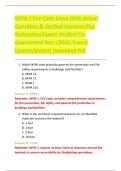 NFPA 1 Fire Code Exam With Actual Questions & Verified Answers&comma;Plus Rationales&sol;Expert Verified For Guaranteed Pass &sol;2026 &sol;Latest Update&sol;Instant Download Pdf