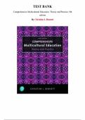 Comprehensive Multicultural Education&colon; Theory and Practice &ndash; Christine Bennett &lpar;9th Edition&rpar; &ndash; Complete Test Bank Chapters 1&ndash;15