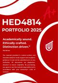 HED4814 FINAL EXAMINATION PORTFOLIO 2025 &ast;COMPLETE ANSWERS&ast; DUE DATE 16 JANUARY 2026 &lbrace;BEST ANSWERS FOR THIS PORTFOLIO&rcub;